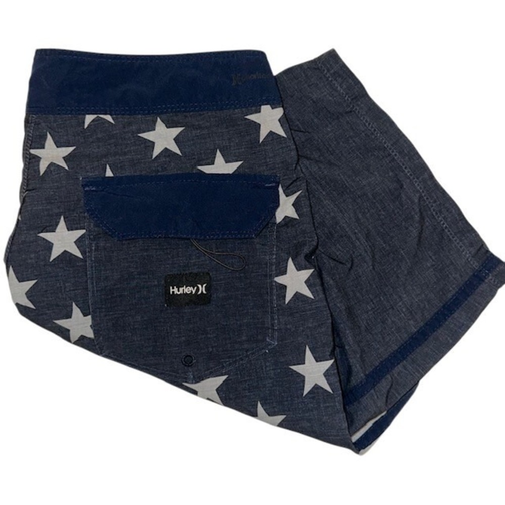 Men's Hurley Phantom Board Shorts Size 29 Gotham Grey Charcoal Patriot USA Flag - Picture 12 of 14